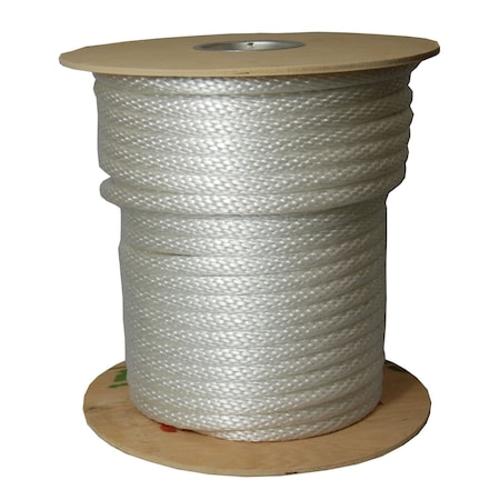 T.W. Evans Cordage Co. 5/8. x 200 ft. Solid Braid Multi-Filament Polypropylene Derby Rope White 98017